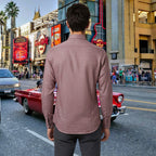 Miraque Men’s Brown Slim Fit Full Sleeve Shirt | Camel Tan Office & Casual Wear Shirt