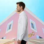 Miraque Men’s White Slim Fit Formal Shirt – Cotton Blend Office Wear