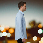 Miraque Men’s Light Blue Slim Fit Full-Sleeve Shirt