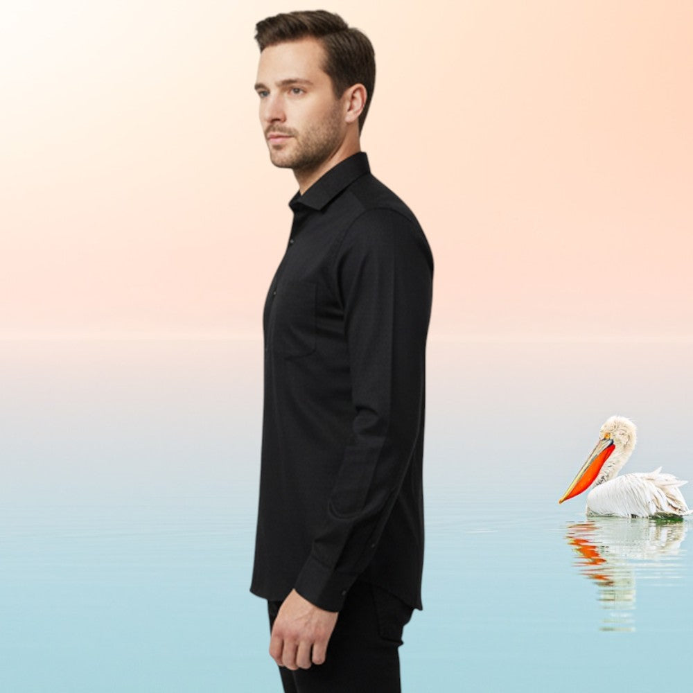 Miraque Men’s Premium Black Slim Fit Full Sleeve Shirt