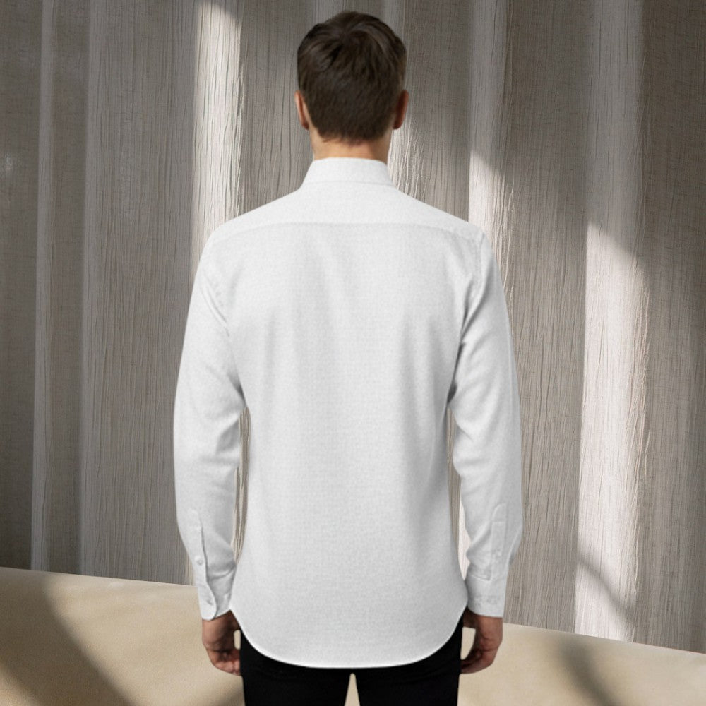 Miraque Men’s Premium White Slim Fit Full Sleeve Shirt | Classic Solid Formal Shirt