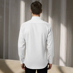 Miraque Men’s Premium White Slim Fit Full Sleeve Shirt | Classic Solid Formal Shirt