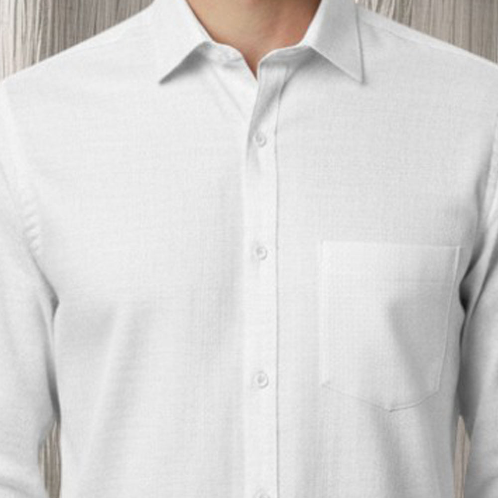 Miraque Men’s Premium White Slim Fit Full Sleeve Shirt | Classic Solid Formal Shirt