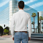 Miraque Men’s Off-White Slim Fit Full Sleeve Shirt | Cream White Office & Casual Wear Shirt