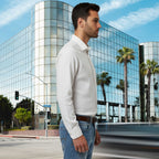 Miraque Men’s Off-White Slim Fit Full Sleeve Shirt | Cream White Office & Casual Wear Shirt